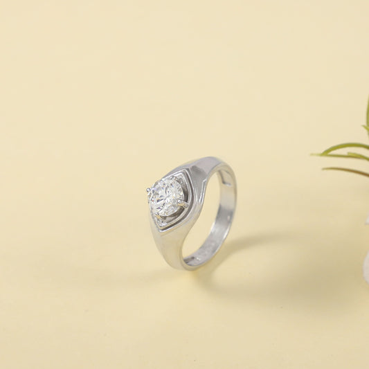 Eleganzia Cz Silver Ring For Him