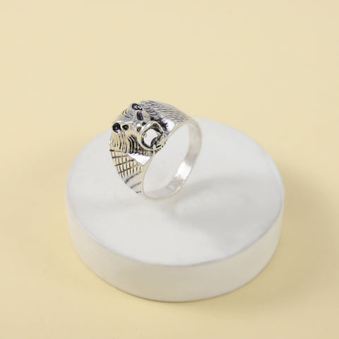 Elegant Lion Silver Ring For Him