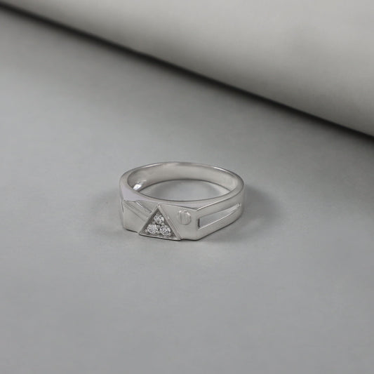 Minimalist CZ Silver Ring