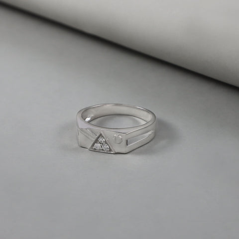 Minimalist CZ Silver Ring