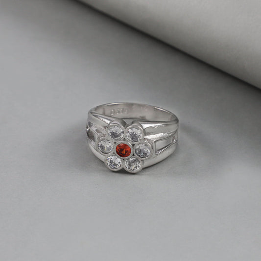 Fancy Cz Silver Ring For Him