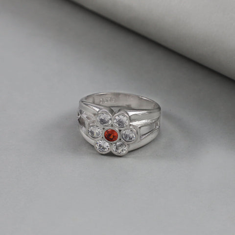 Fancy Cz Silver Ring For Him