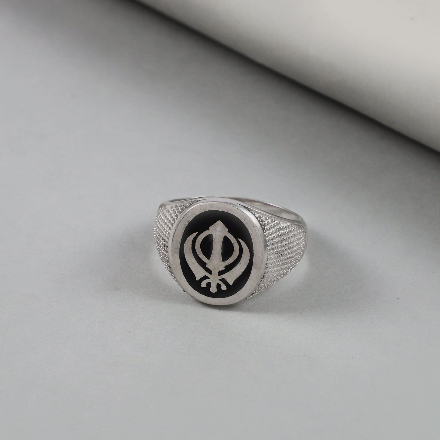 Khanda Silver Ring For Him