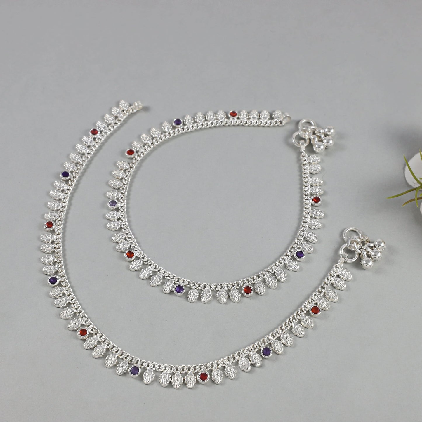 Ishika Silver Anklets
