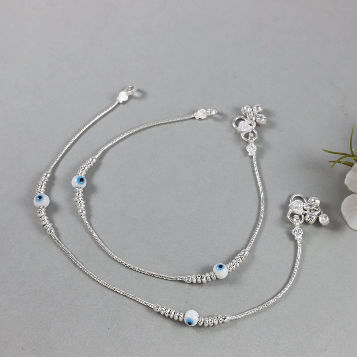 Saisha Silver Anklets