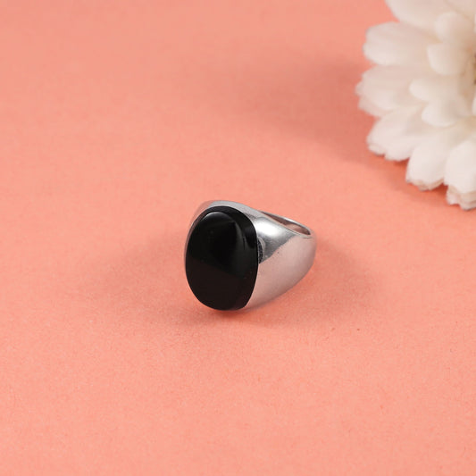 Bold black Stone Ring