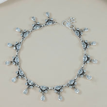 Diya Sitara Drop Silver Anklets