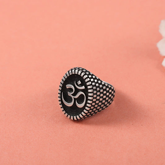 Sacred Om silver ring