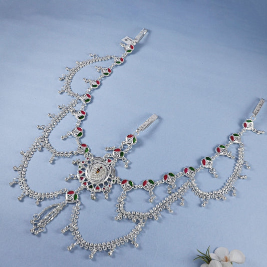 Falak Silver Waist Chain