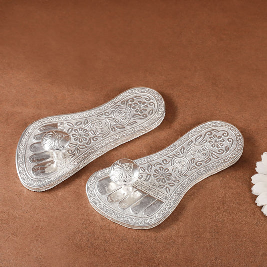 Elegant Silver Charan Paduka