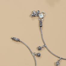 Diya Rose Drop Silver Anklets