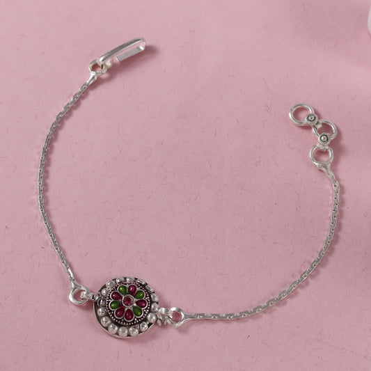 Estele Design Silver Rakhi