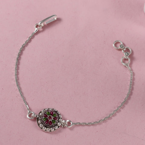 Estele Design Silver Rakhi