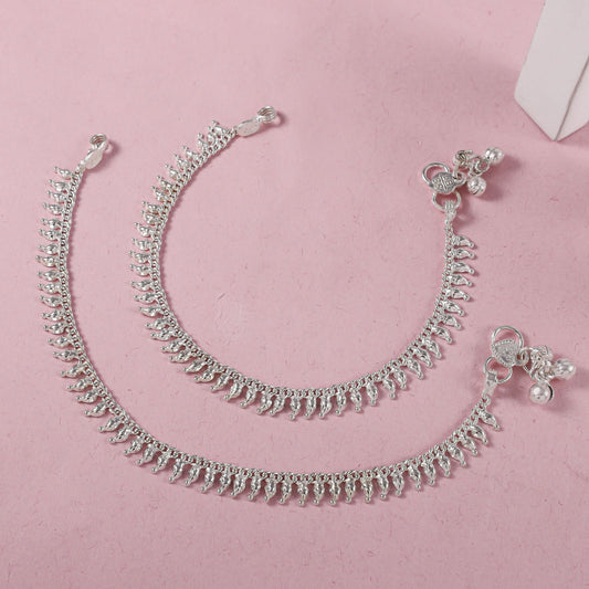 Tanvi Silver Baby Anklets