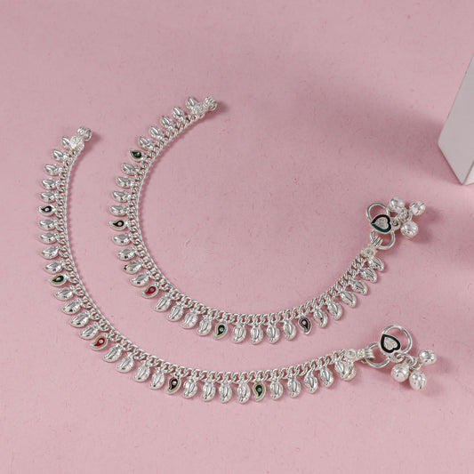Saanvi Silver Baby Anklets