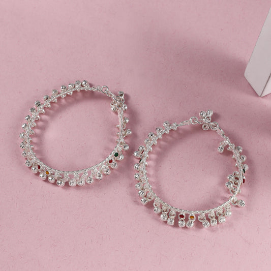 Gauri Silver Baby Anklets