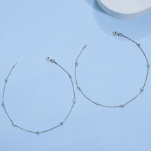 Sneha Moonlit Beads Silver Anklets