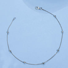 Sneha Moonlit Beads Silver Anklets