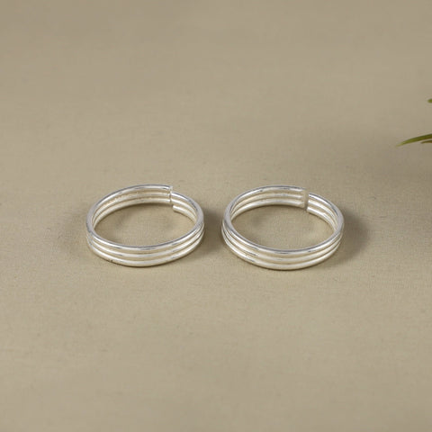 Minimal Spiral Silver Toe Ring - Simple, sleek, modern