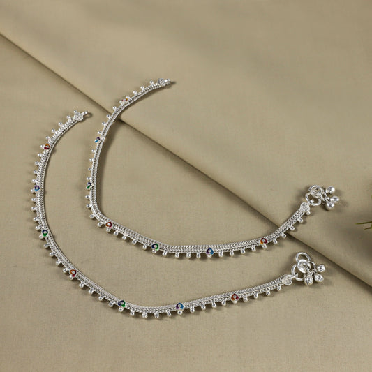 Emilia Silver Anklets