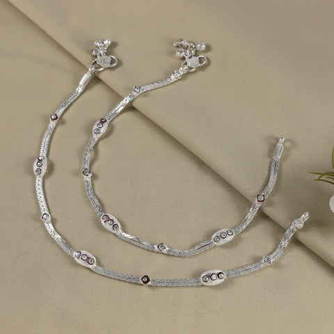 Gayatri Silver Anklets