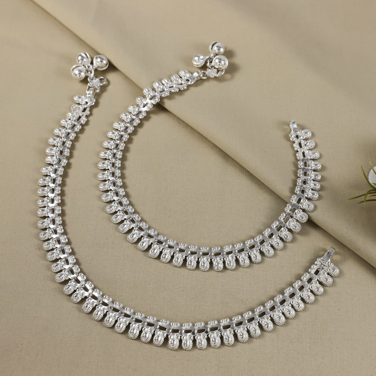 Falak Silver Anklets