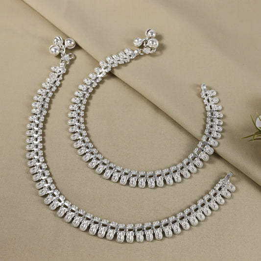 Falak Silver Anklets