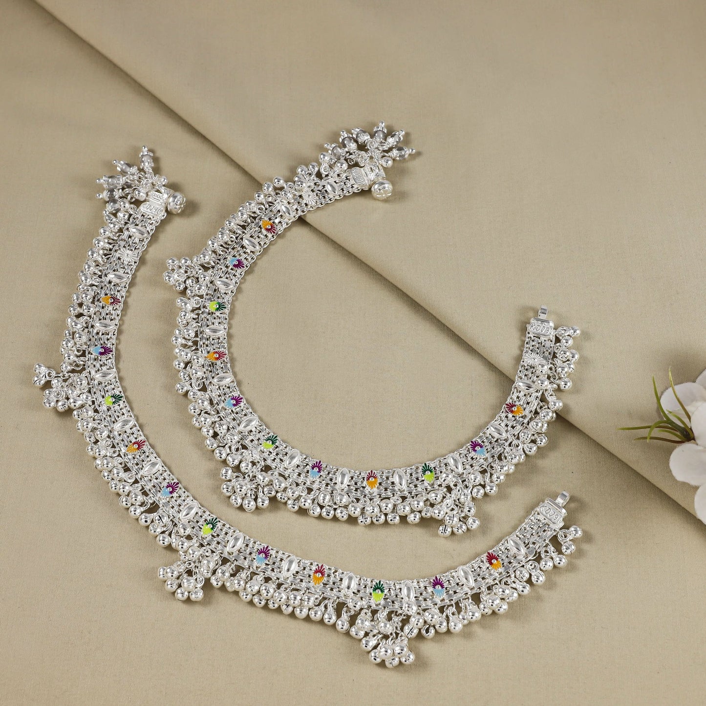 Tarini Meena Ghungroo  Silver Anklets