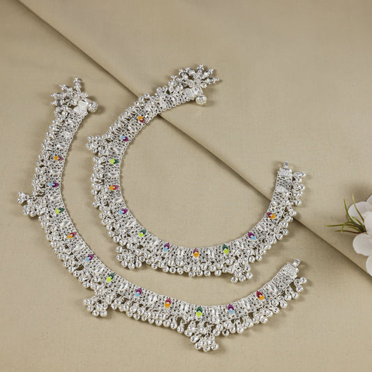 Tarini Meena Ghungroo  Silver Anklets