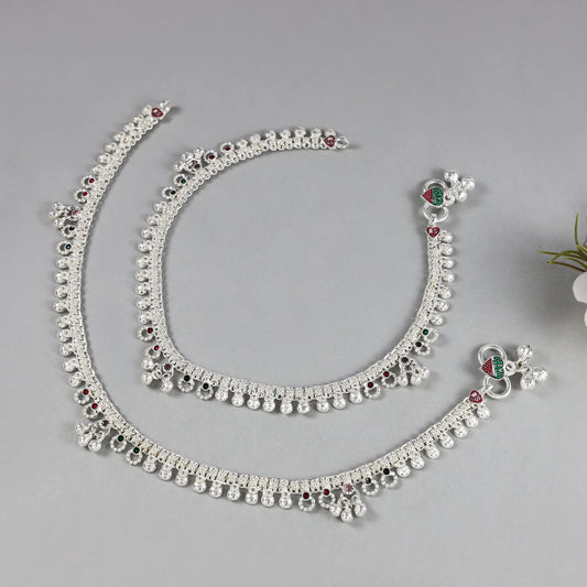Gauri Silver Anklets