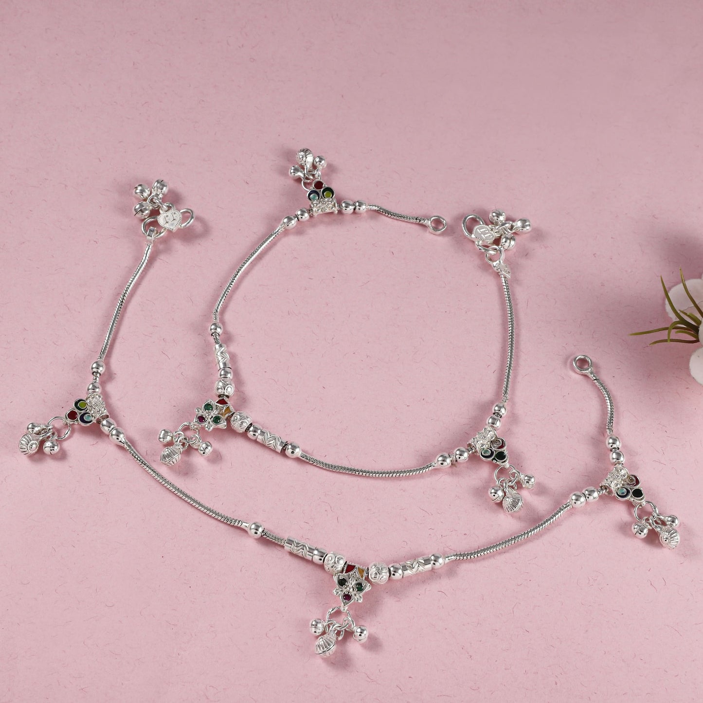 Tanisha Silver Anklets
