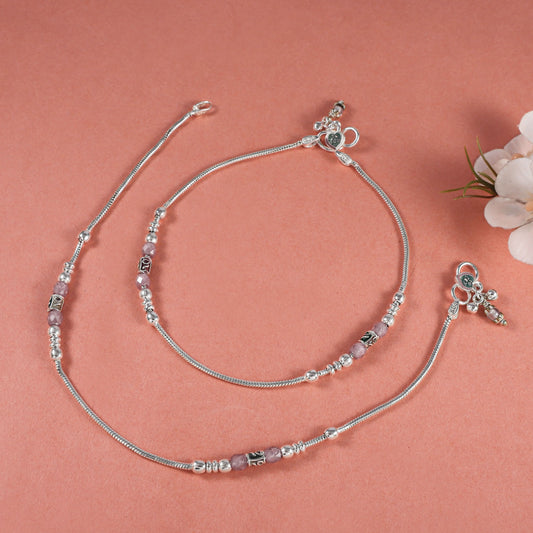 Atisha Silver Anklets