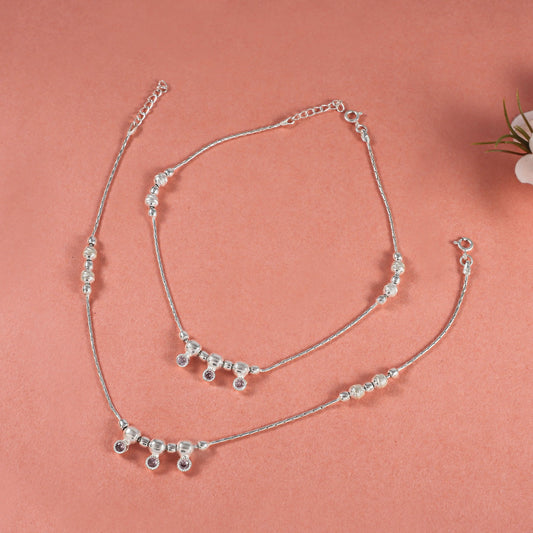 Alina Silver Anklets