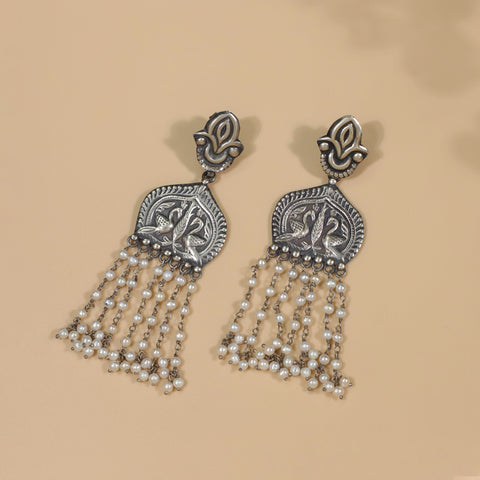 Saumya Peacock Pearl Silver Earrings