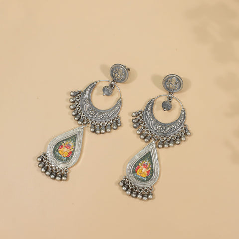 Shivani Vinayak Antique Silver Earrings