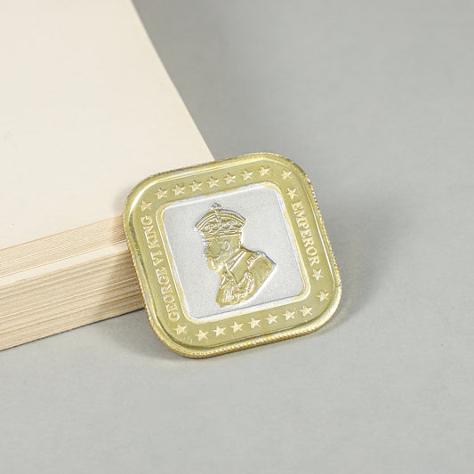 Golden Crown Coin- Silver gold polished royal coin