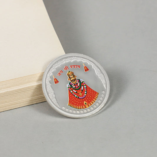 Shri Shyam Blessings- Devotional silver Shyam coin
