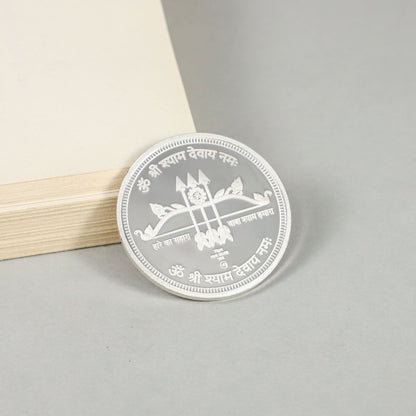Shri Shyam Blessings- Devotional silver Shyam coin