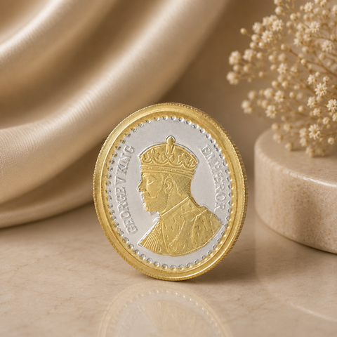 Gold polished 20Gm silver coin King George