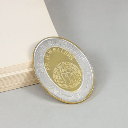 Rajat Maharani Coin-Queen Victoria silver coin with regal gold polish