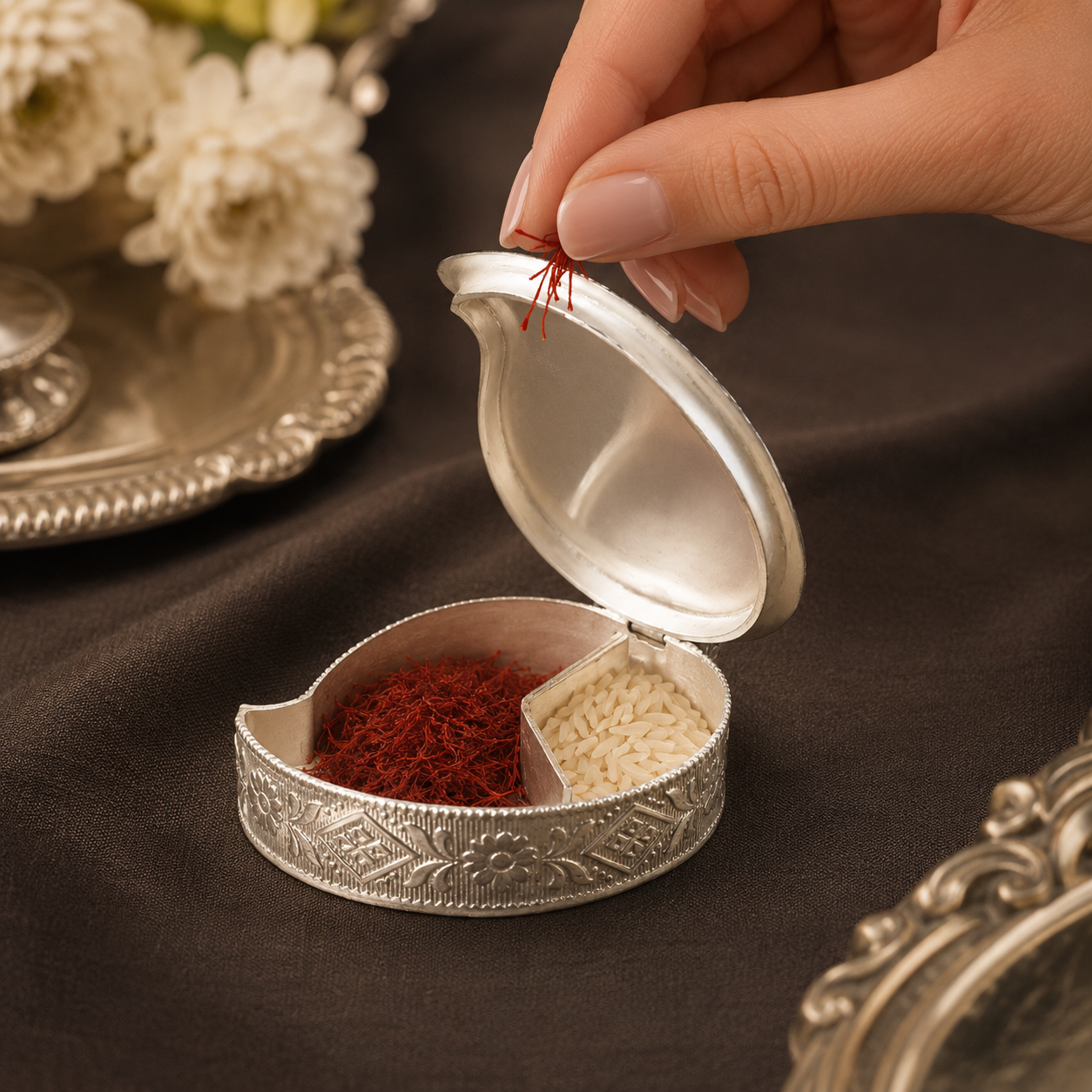 Sawastik Silver Multipurpose Box