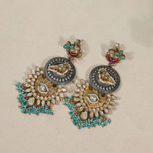 Aaradhya Kundan Pearl Drops Silver Earrings
