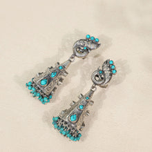 Radhika Ethnic Stone Silver Earrings