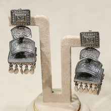 Kalyani Tribal Square Silver Jhumki