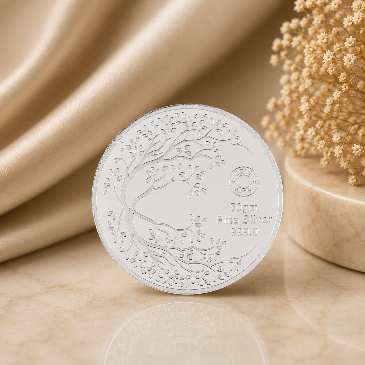 Vriksha Jeevan 50Gm Coin Symbol Growth Strength