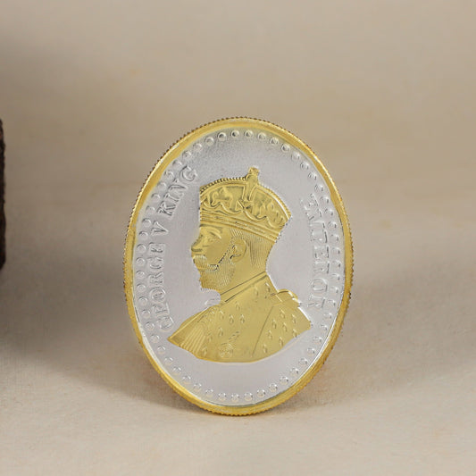George Rajmudra Coin-Heritage silver coin, gold finish