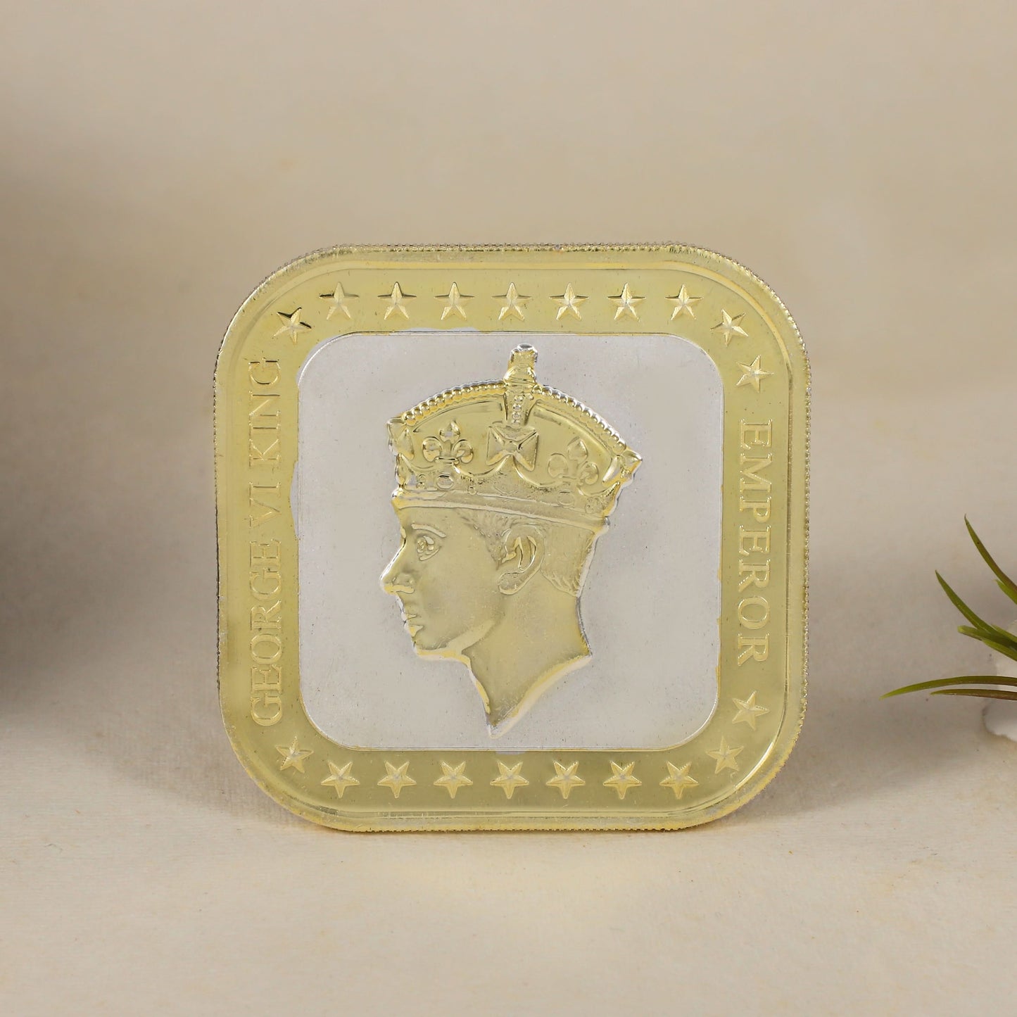 Raj Shahi George VI Coin-Vintage royal silver coin.