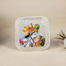 Radha Krishna Rasleela Coin-Elegant square design.