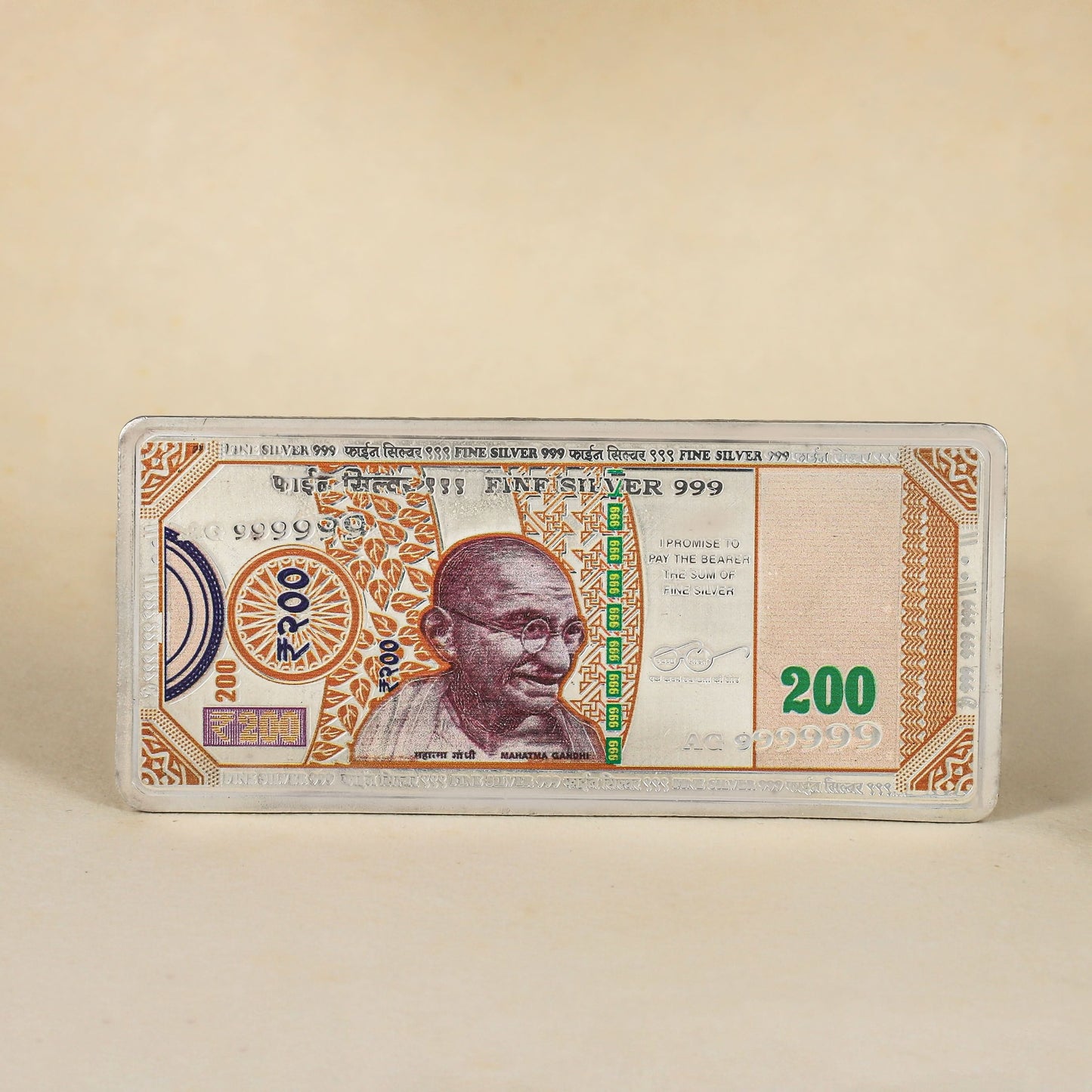 Mahatma Silver Note Coin- Gandhi Currency Bar