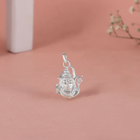 Trinetra Shiv Silver Pendant